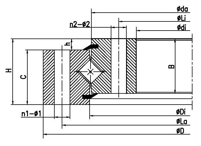 Cross Roller Bearing Without Gear